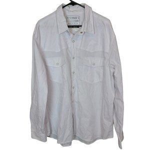 Schnee's Bozeman Montana Mens XXLT White Long Sleeves Snap Front Western Shirt